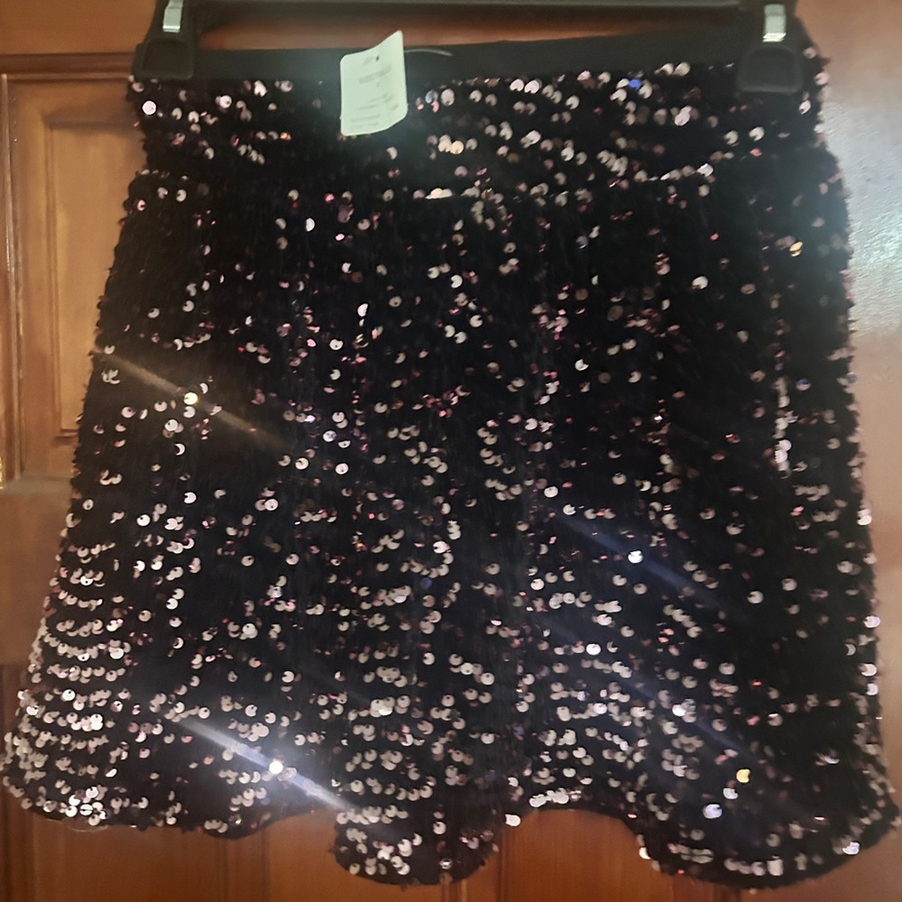 Peek Sparkling Brown Mini Skirt